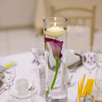 披露宴中暗くなった中ロウソク良かった