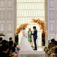 背景のパンパースの二つのお花が映え方