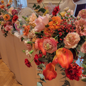 メインテーブルコーディネート|780865さんのラ・バンク・ド・ロア(横浜市指定有形文化財）の写真(2586998)