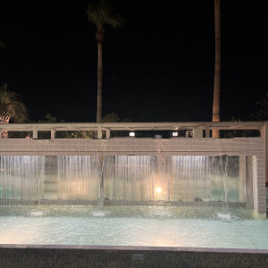 夜ですがライトアップしてあって綺麗でした|780867さんのアルモニーヴィラ オージャルダン/テイクアンドギヴ・ニーズウェディングの写真(2587023)