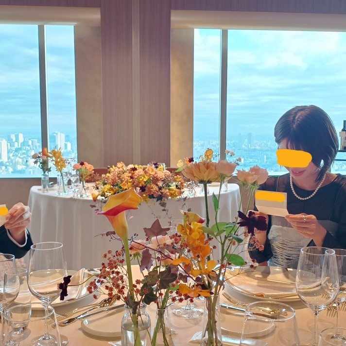 ゲストテーブル装花