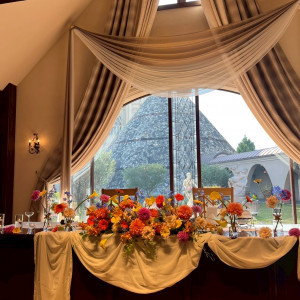 当日のメインテーブル|780946さんのアンジェリカ ノートルダム/FIVESTAR WEDDINGの写真(2589027)