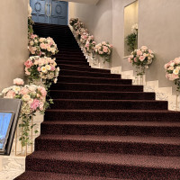 披露宴会場へ向かう階段