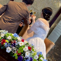 お花はお任せで高砂を作ってもらいました！