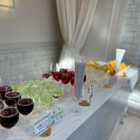 ウェルカムパーティーのドリンクスペース