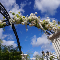 挙式後のガーデン会場。