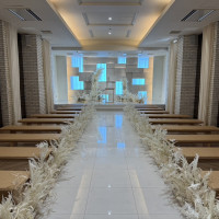 挙式会場、広くて素敵です。