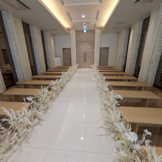 チャペルの新郎新婦立ち位置から