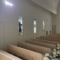 入り口ライトアップ時別サイド