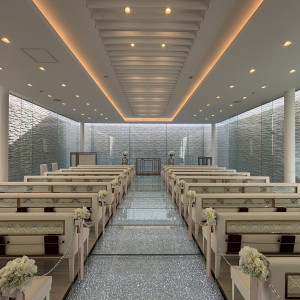 クリスタルのバージンロードが印象的なチャペルです|781090さんのThe Palm Garden（ザ・パームガーデン）   〈エルフラットグループ〉の写真(2588316)