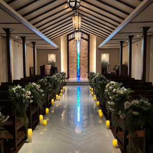 木の温もりを感じるチャペルです|781090さんのThe Palm Garden（ザ・パームガーデン）   〈エルフラットグループ〉の写真(2588321)