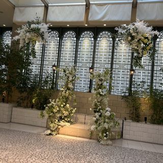 披露宴会場入口のエリアを撮影。