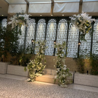 披露宴会場入口のエリアを撮影。