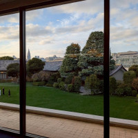 2階の披露宴会場からのお庭の眺め