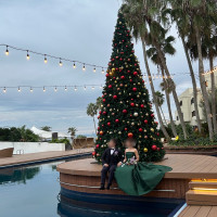 ホテルの中庭（プール）