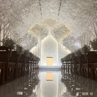 惚れ惚れする白樺のチャペルです。