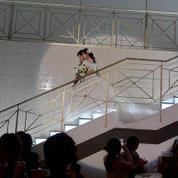 階段を使用した披露宴会場