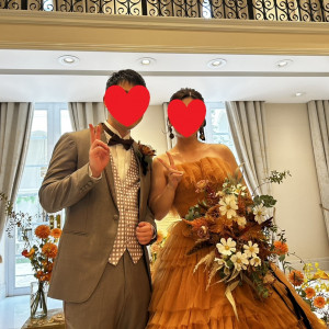 高砂付近の新郎新婦です。|781285さんのアーフェリーク迎賓館（熊本）/テイクアンドギヴ・ニーズウェディングの写真(2589233)