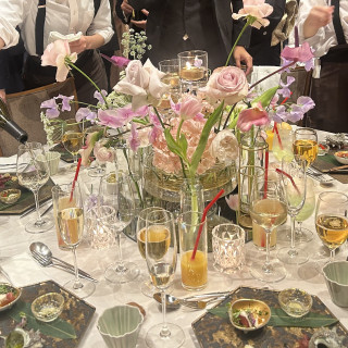 素晴らしい花と美味しい料理