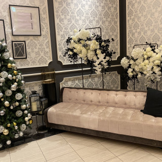 披露宴会場に入る前のスペース(ニューヨーク)