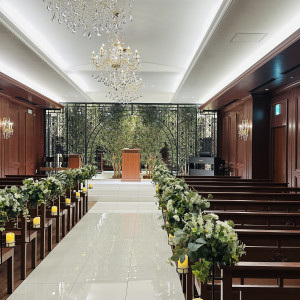 緑が印象的なチャペル|781504さんのLAZOR GARDEN SAPPOROの写真(2590157)