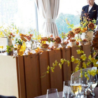 メインテーブルの装花