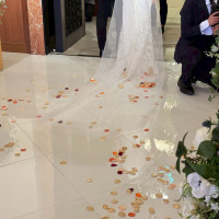 式場用意のフラワーシャワーがあると知らず、持ち込みました。