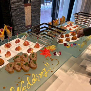 披露宴の始まる前の待ち時間で用意したアミューズビュッフェ|781571さんのザ・ロイヤルクラシック福岡の写真(2590782)