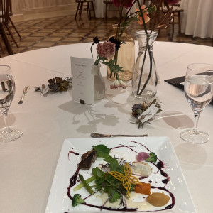 真鯛と地元野菜を使った料理をいただきました。|781743さんのプライベートガーデンWedding La partir(ラ パルティール)の写真(2591838)