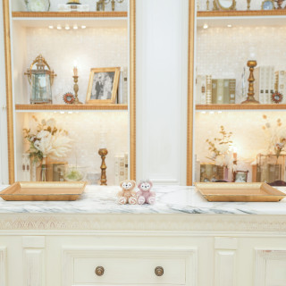 ロビーもホワイト基調で可愛いイメージ