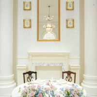 テーブル装花が可愛い