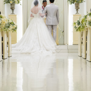 ホワイト基調のチャペル|781744さんのアーククラブ迎賓館(郡山)/テイクアンドギヴ・ニーズウェディングの写真(2591830)