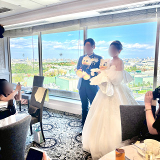 パークビューをバックに撮影