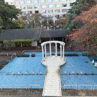 バルコニーから見える噴水