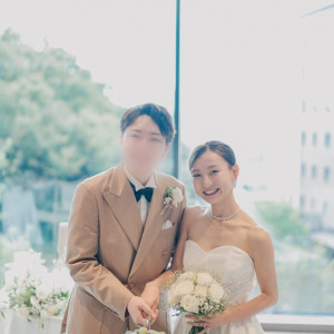 ケーキ入刀、とても美味しかった!|781883さんのBRASS BLEU 東京(ブラスブルートウキョウ)●BRASSグループの写真(2596707)