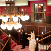 大階段にてファーストミート