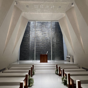 地下にあるとは思えない幻想的な滝の流れるチャペル。|781965さんのKOTOWA 京都 八坂（コトワ 京都 八坂）の写真(2594097)