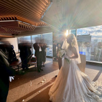 人前式。
眺望抜群！
日が差し込み綺麗でした。