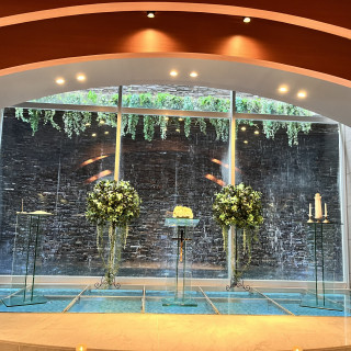 滝が流れています