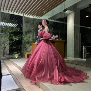 夜のチャペルです披露宴の最後にみんなで行きました|782012さんのアーヴェリール迎賓館（高松）/テイクアンドギヴ・ニーズウェディングの写真(2594127)