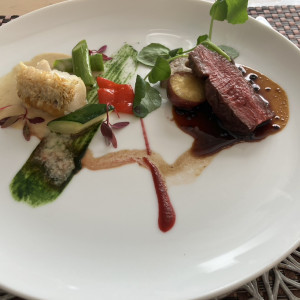 甘鯛のうろこ焼きと牛ステーキ|782051さんの北野異人館 旧クルペ邸の写真(2594297)