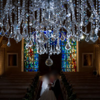 チャペル入り口方面
ステンドグラスが有り