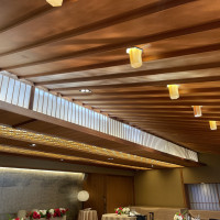 披露宴会場の水面がきれい