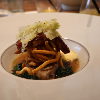 好きな食べ物(ラーメン、お好み焼き)を組み合わせた創作料理