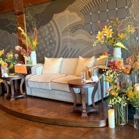 高砂の装花はとても鮮やかでお気に入りです