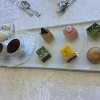 試食させていただいたデザート。可愛すぎるプレート！