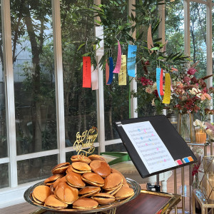 ゲストの願いの短冊、どら焼き|782215さんのTHE ABBEY CHURCH（アビー・チャーチ）の写真(2595720)