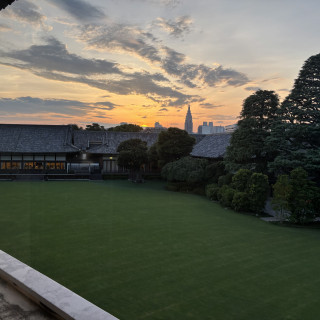 日没前に挙式する場合の庭園
