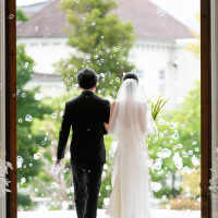 挙式退場時にシャボン玉出してくださいました