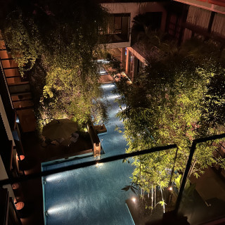 泊まった部屋から見える景色